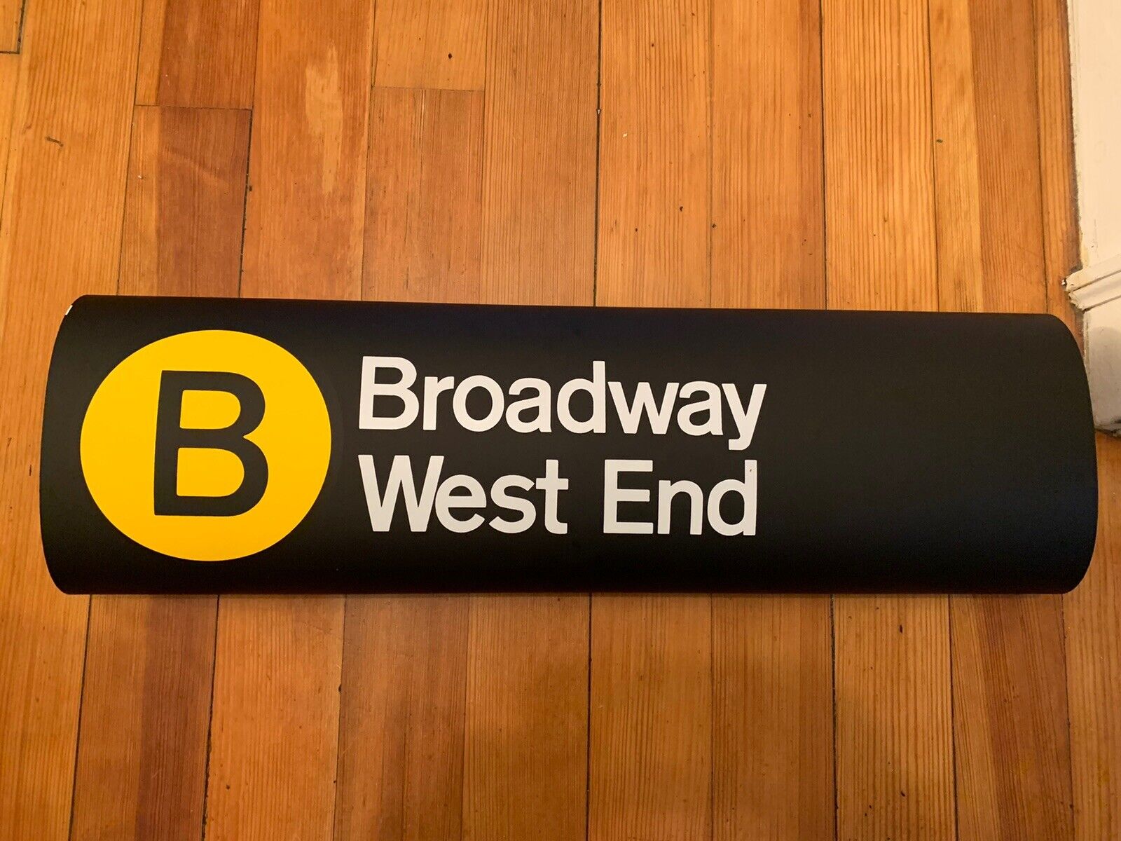 NY NYC SUBWAY ROLL SIGN B TRAIN BROADWAY THEATRE SHOWS PLAYS WEST END MANHATTAN