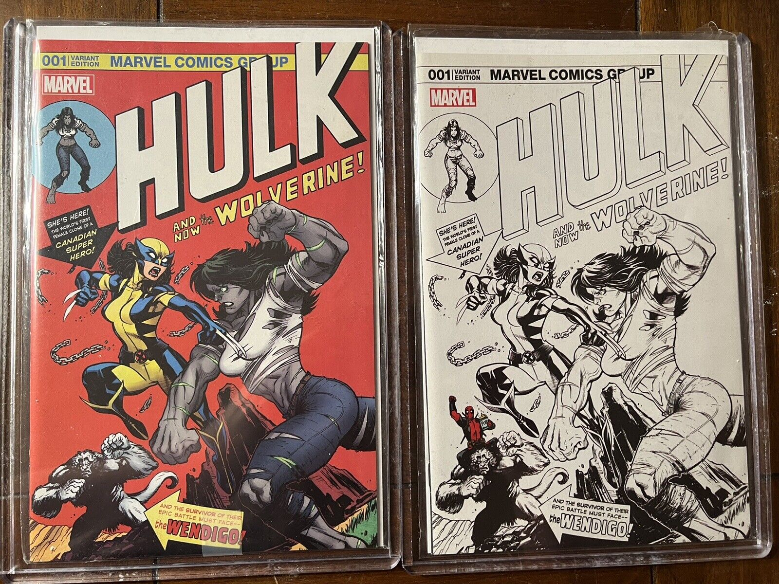 HULK #1 2/17 MCGUINESS VARIANTS RARE SET OF TWO NM TOP-LOADERS VERY NICE