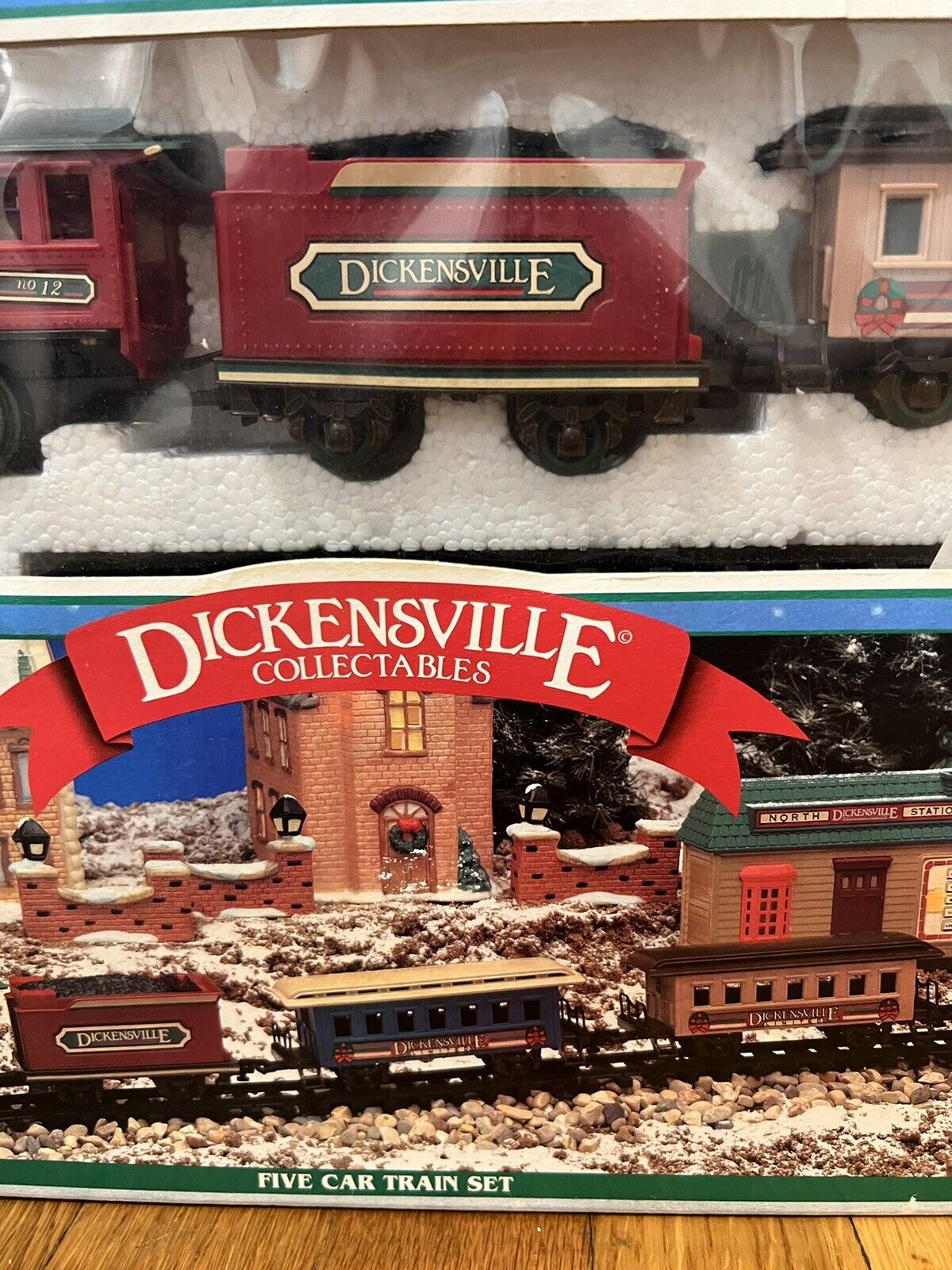 Vintage Dickensville Collectables Christmas Train Set