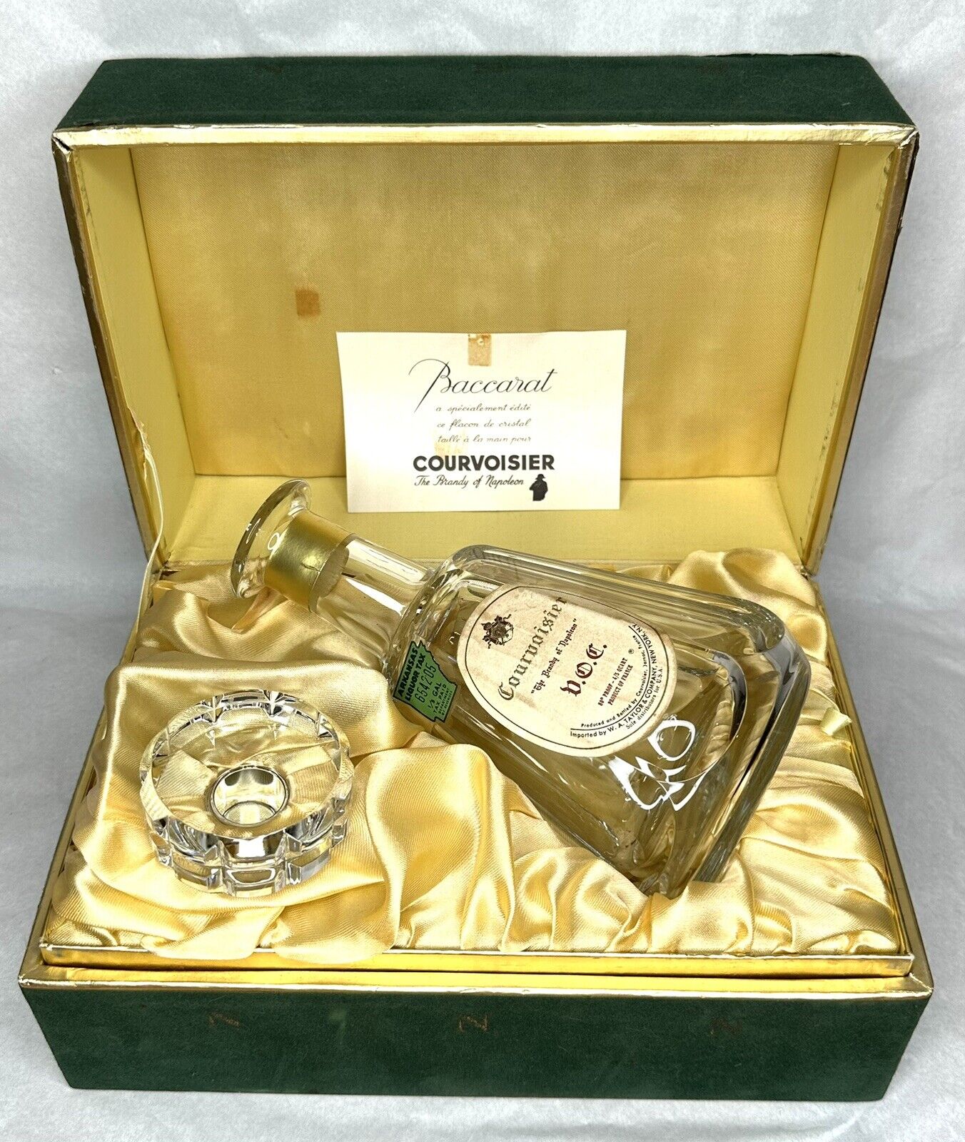 Vintage Courvoisier Brandy Baccarat France Crystal Decanter 
