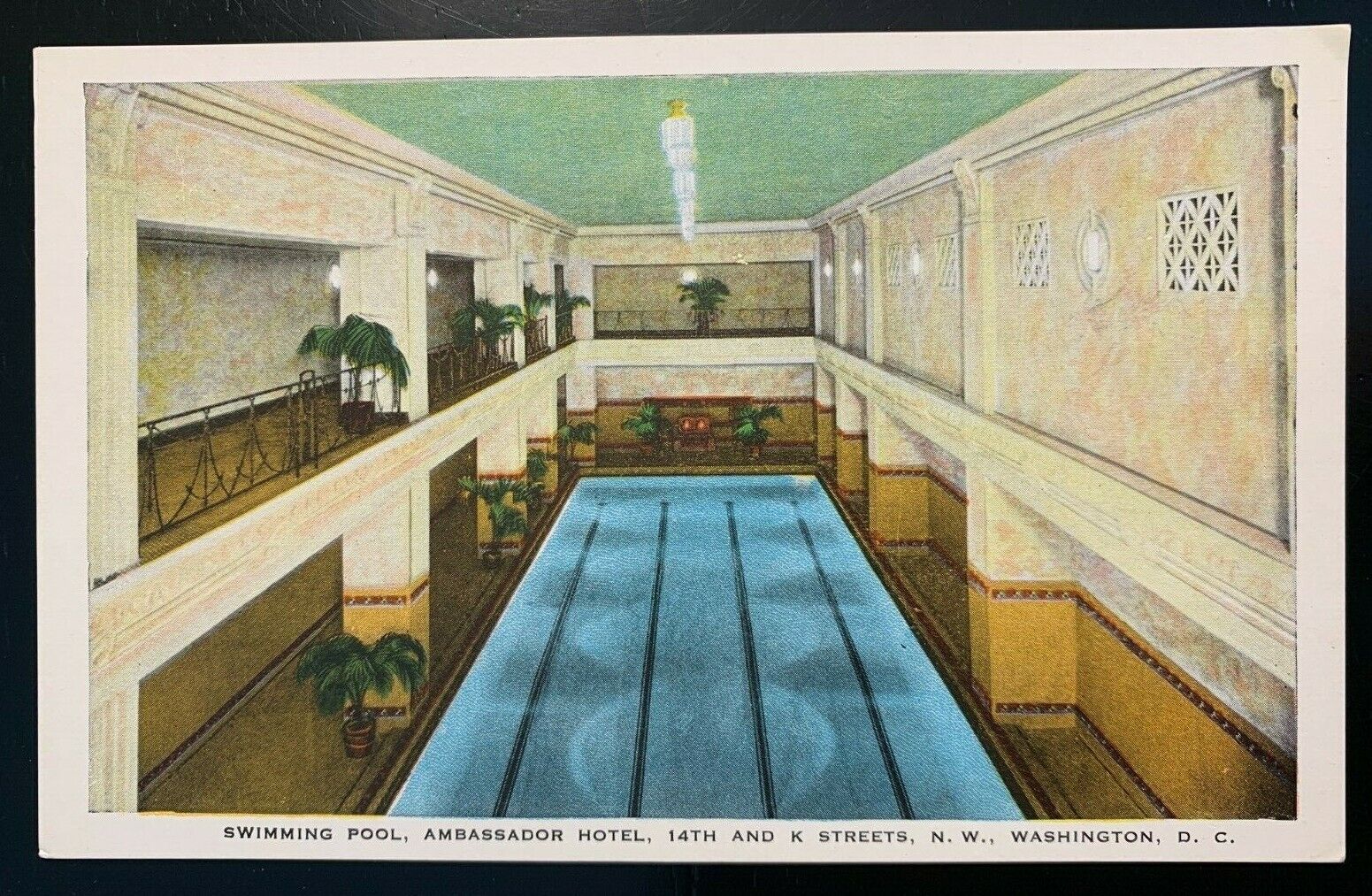 Postcard Washington DC - Ambassador Hotel Swimming Pool