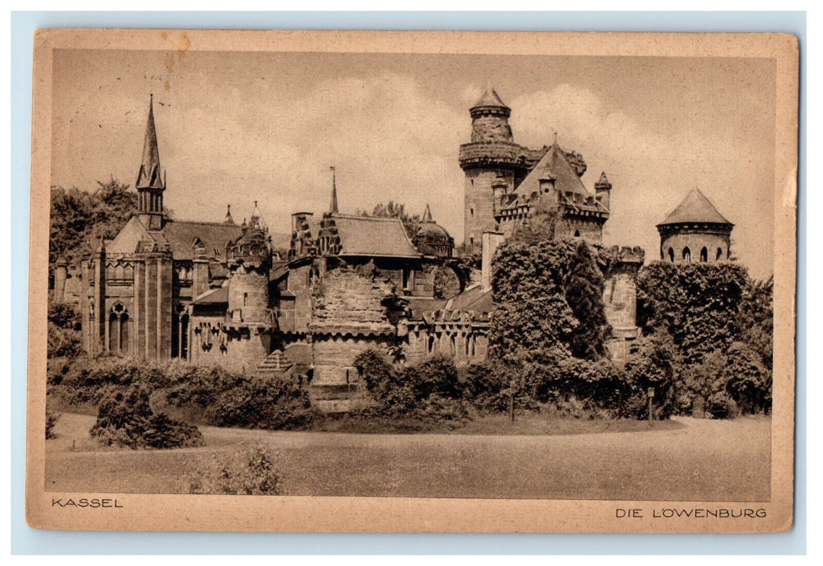 c1910 The Lowenburg Castle Kassel Germany Posted Antique Postcard