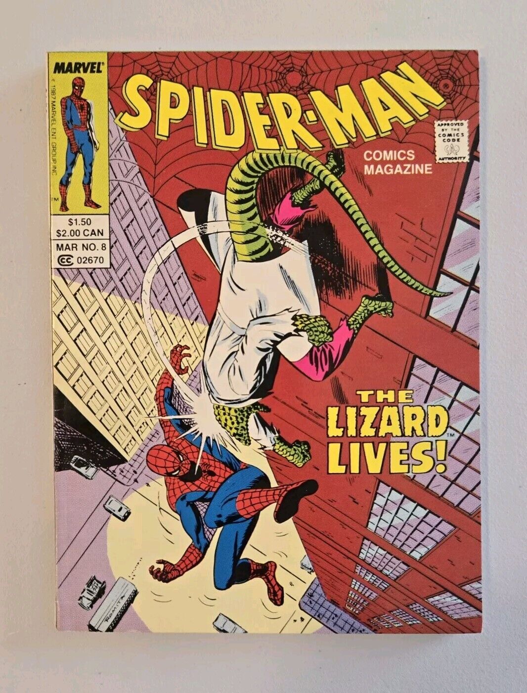 SPIDERMAN COMICS MAGAZINE 8 -MINI- 1988 THE LIZARD LIVES