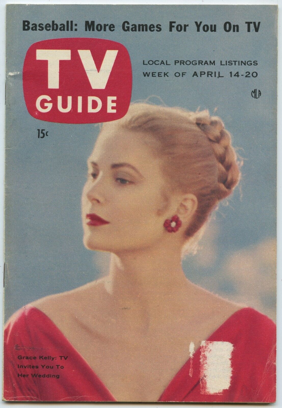 TV GUIDE April 1956 (Princess) GRACE KELLY: TV Invites You To Her Wedding