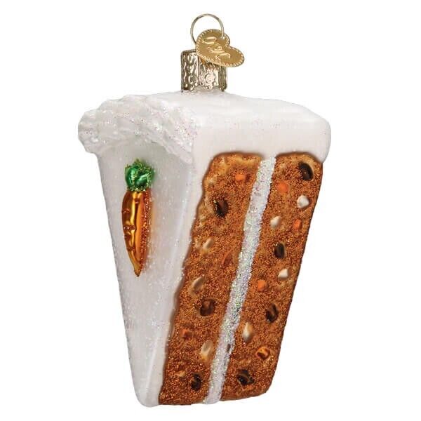 Old World Christmas CARROT CAKE (32652) Glass Ornament w/ OWC Box