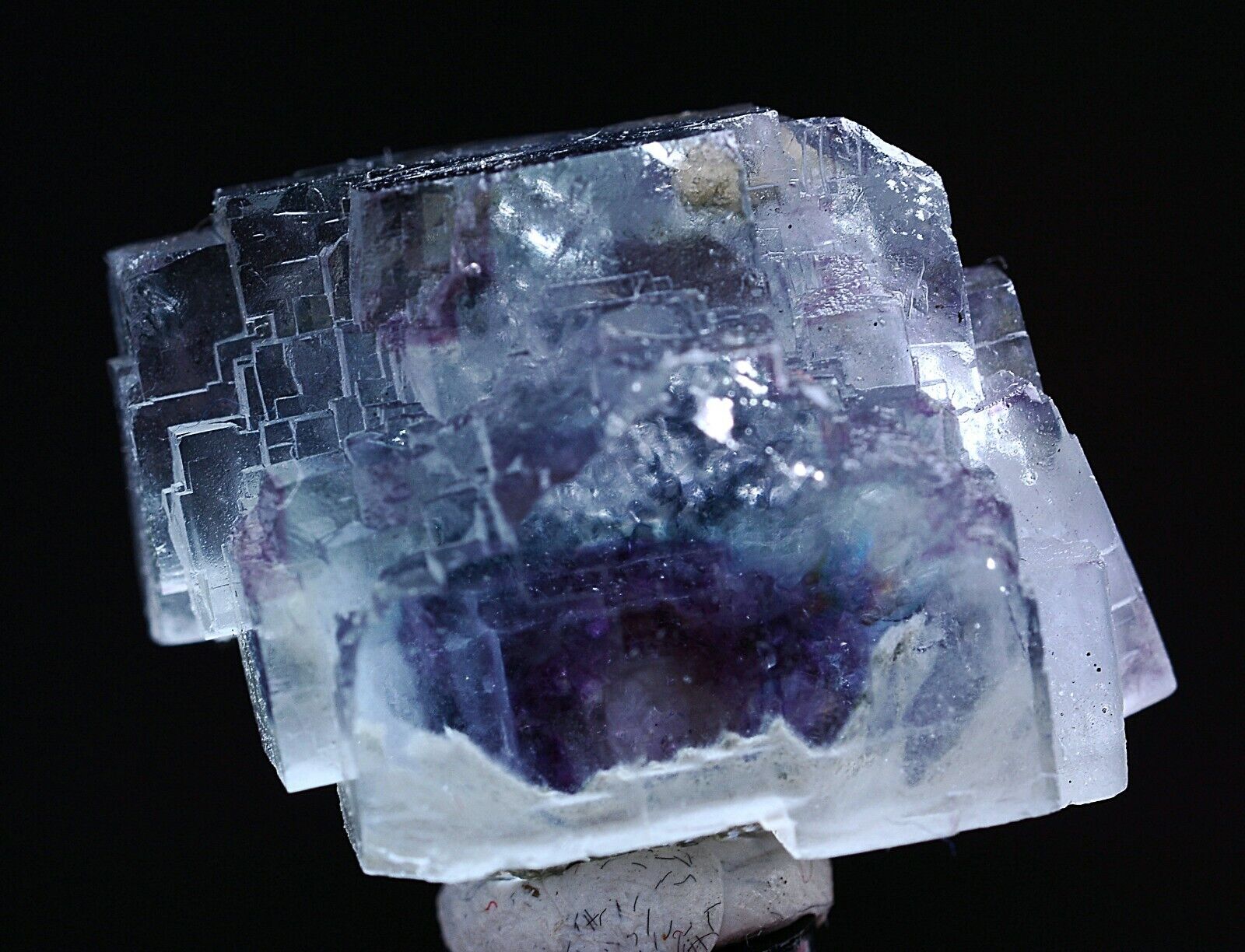 14g Natural Clear Phantom Window Purple Fluorite Mineral Specimen/ Yaogangxian