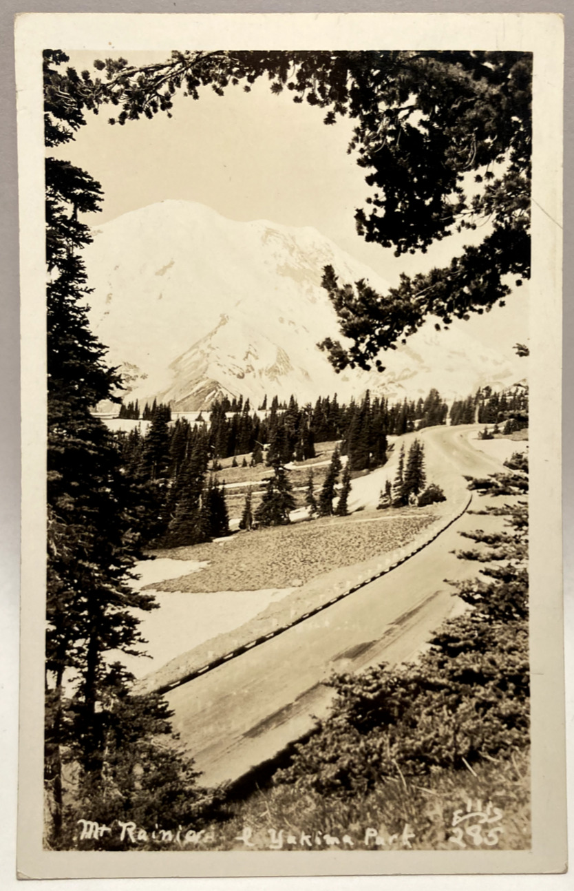RPPC Mt Rainier, Yakima Park, Washington WA Vintage Real Photo Postcard