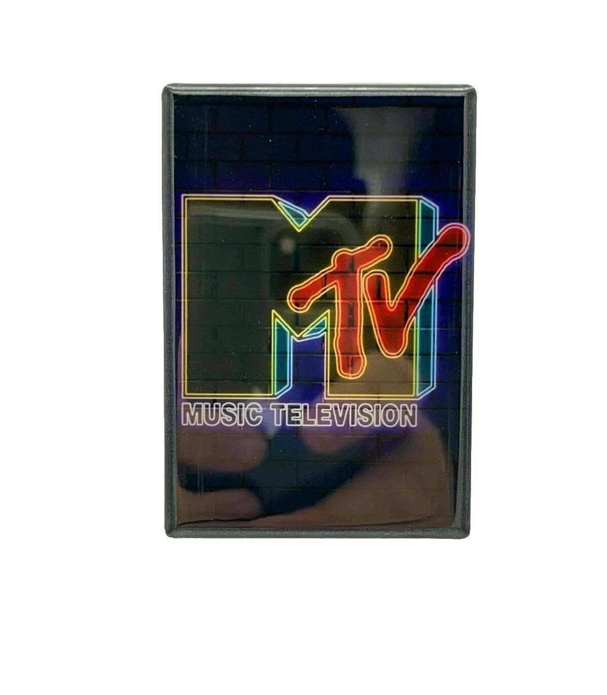 Vintage Mtv Logo Brick Wall Promotional Souvenir Refrigerator Magnet