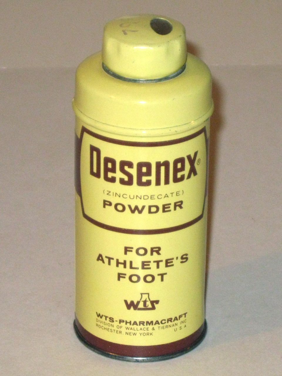 Vintage 1960s DESENEX Athletes Foot Powder WTS-Pharmacraft Advertising Tin
