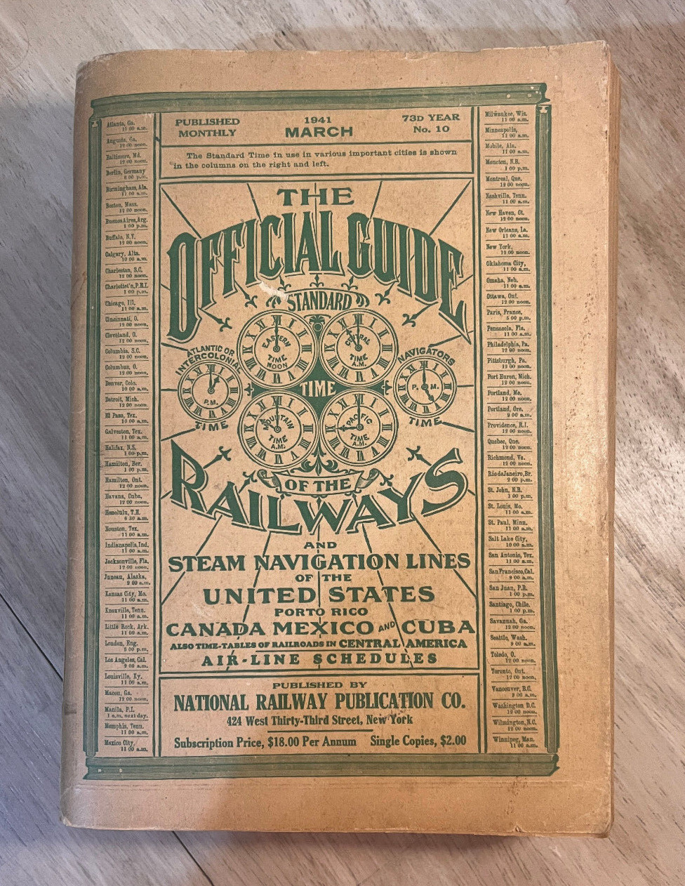 READ 1941 March Official Guide Of Railways Steam Navigation Lines United States