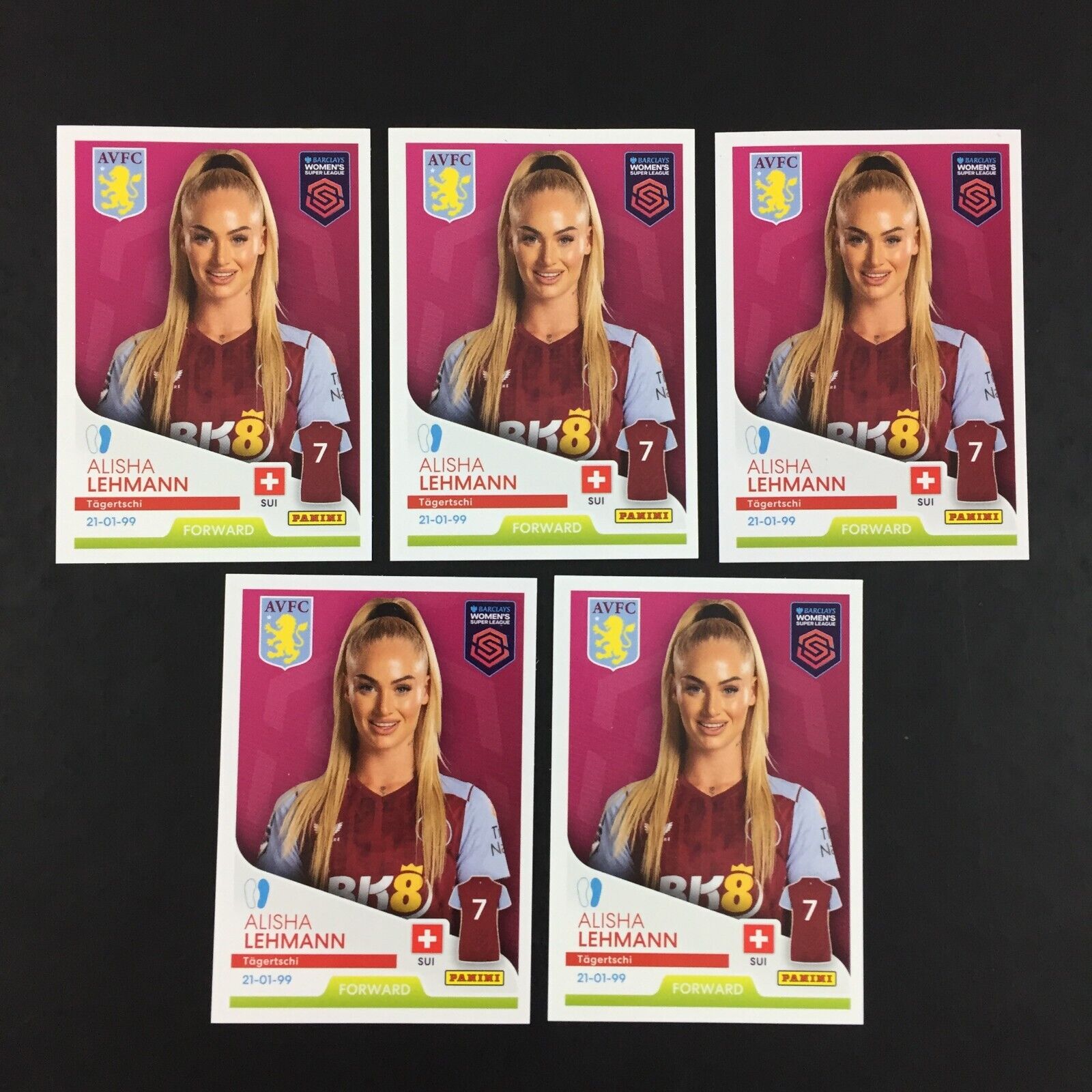 Alisha Lehmann 5 Sticker Panini Barclays Women\'s Super League 2023 2024 (24) #79