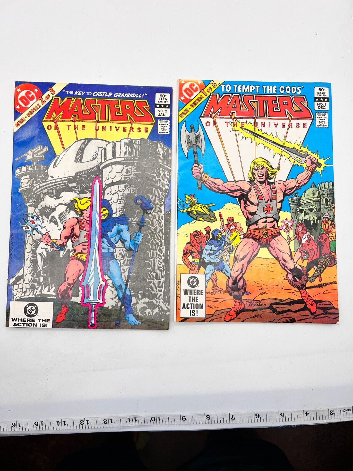 Lot of 2 Masters Of The Universe #1, #2 (1982) Mini Series DC Comics