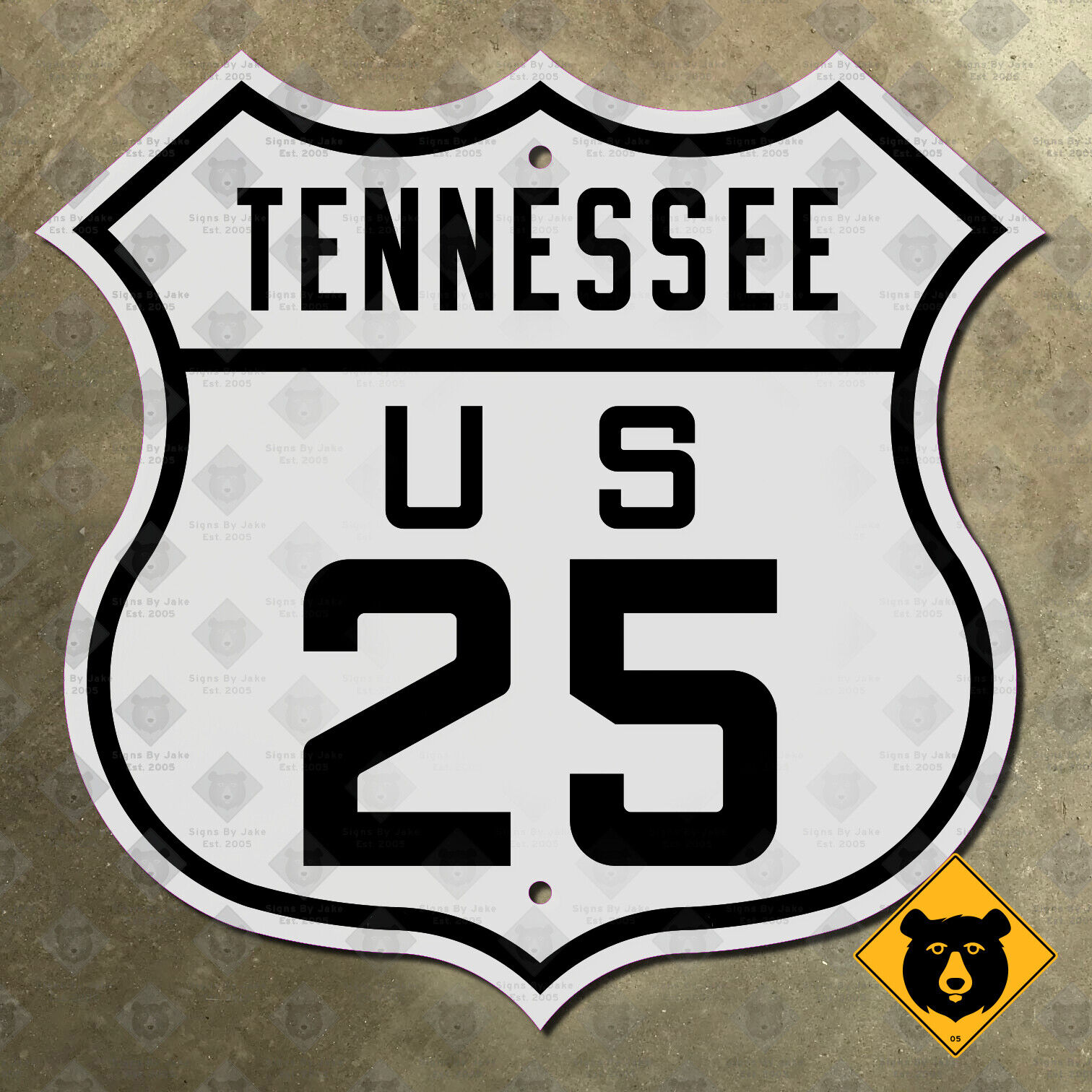 Tennessee US Route 25 highway marker road sign Cherokee National Forest 16x16