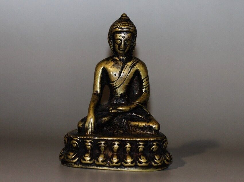 Real Nice Tibet 1800s Old Buddhist Alloy Copper Buddha Statue \