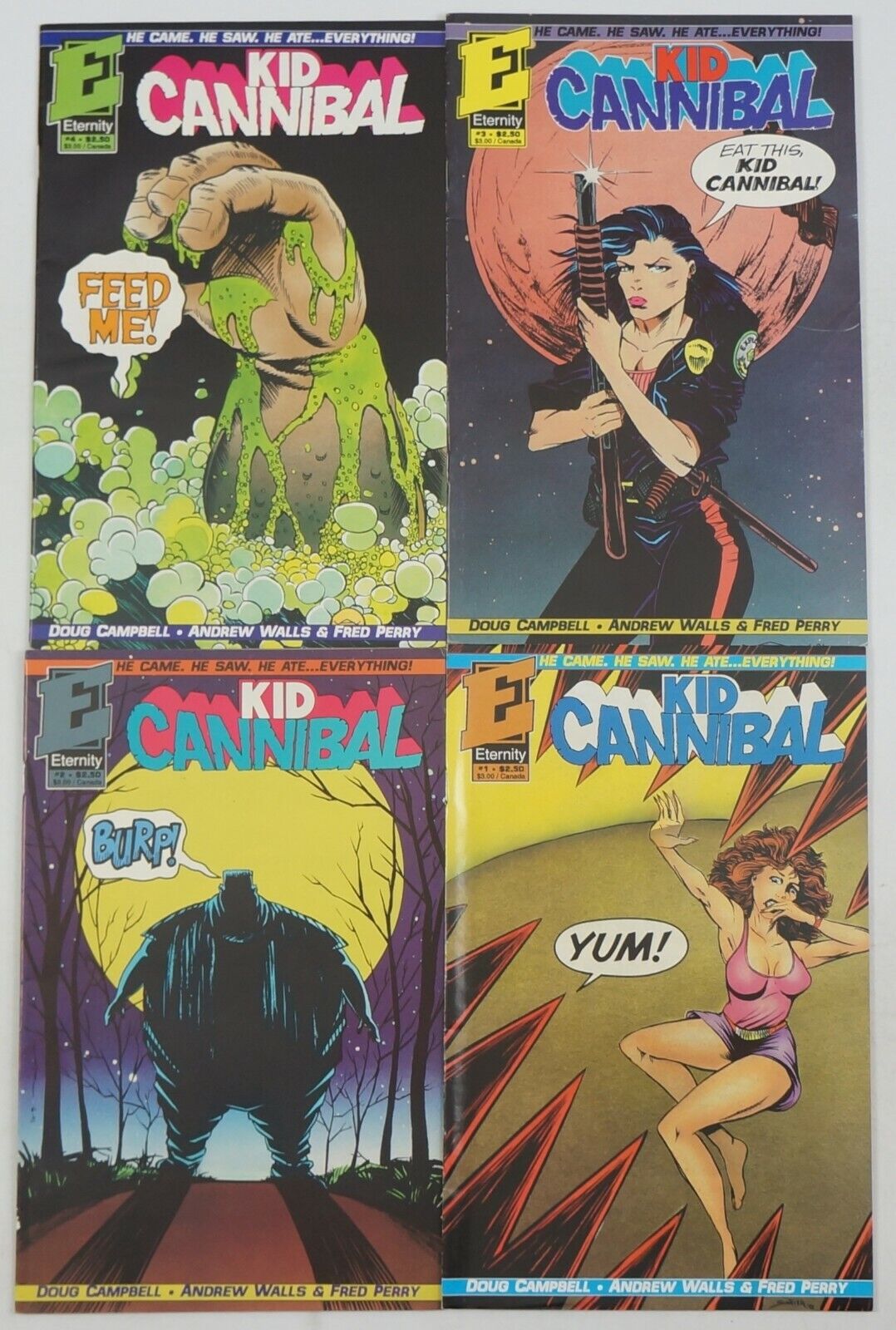 Kid Cannibal #1-4 FN+ complete series HE CAME. HE SAW. HE ATE ... EVERYTHING