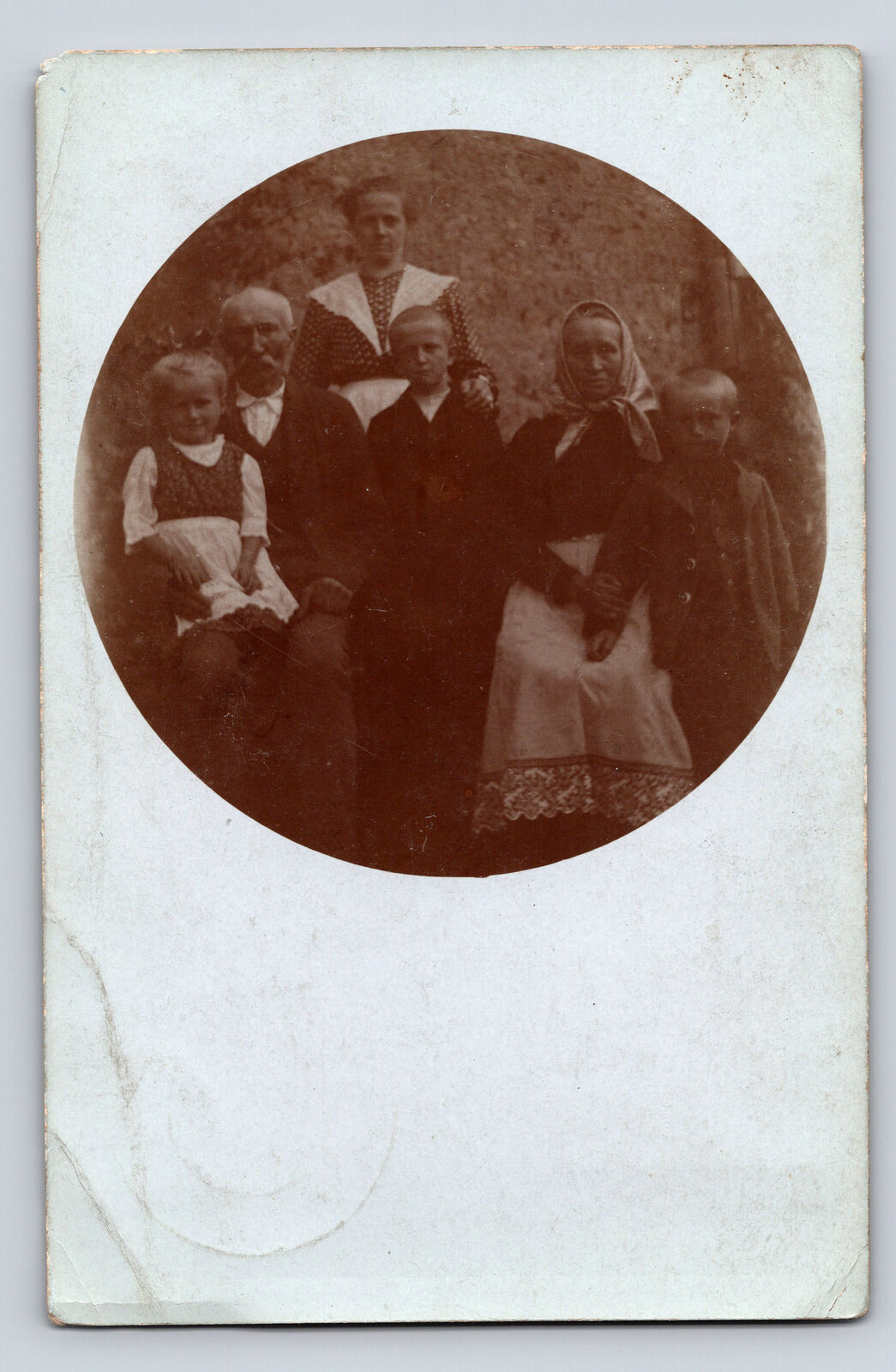 1920 RPPC Family Portrait Bozena Bessie Babi to Josef Kefesa Chicago IL Postcard