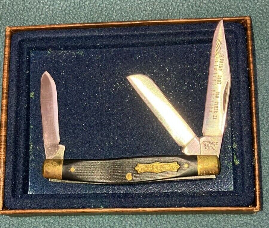 Schrade USA MIB Grand Dad\'s Old Timer II Ltd ed. Stockman 3 blade knife
