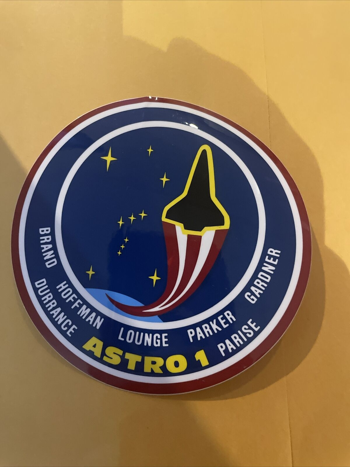 NASA Sts 35 Crew Sticker Patch Orbiter Shuttle Astro 1 Telescope