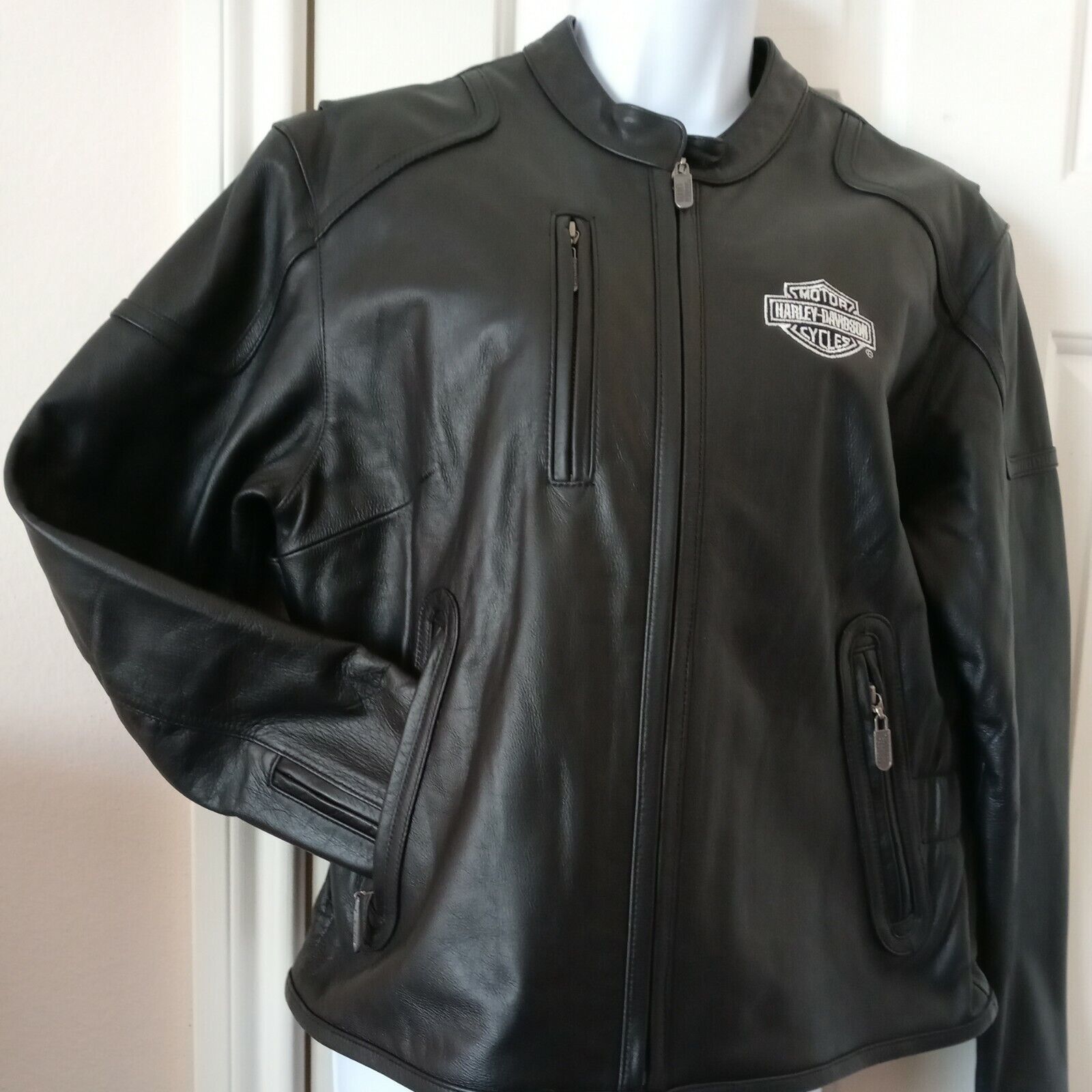 NEW⭐HARLEY DAVIDSON WOMEN\'S LEATHER JACKET ZIP OUT LINER LARGE