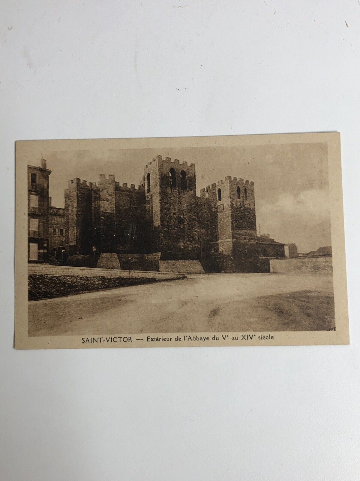 Antique Postcard France Marseille The Abbey of Saint-Victor Exterior Early 1900s