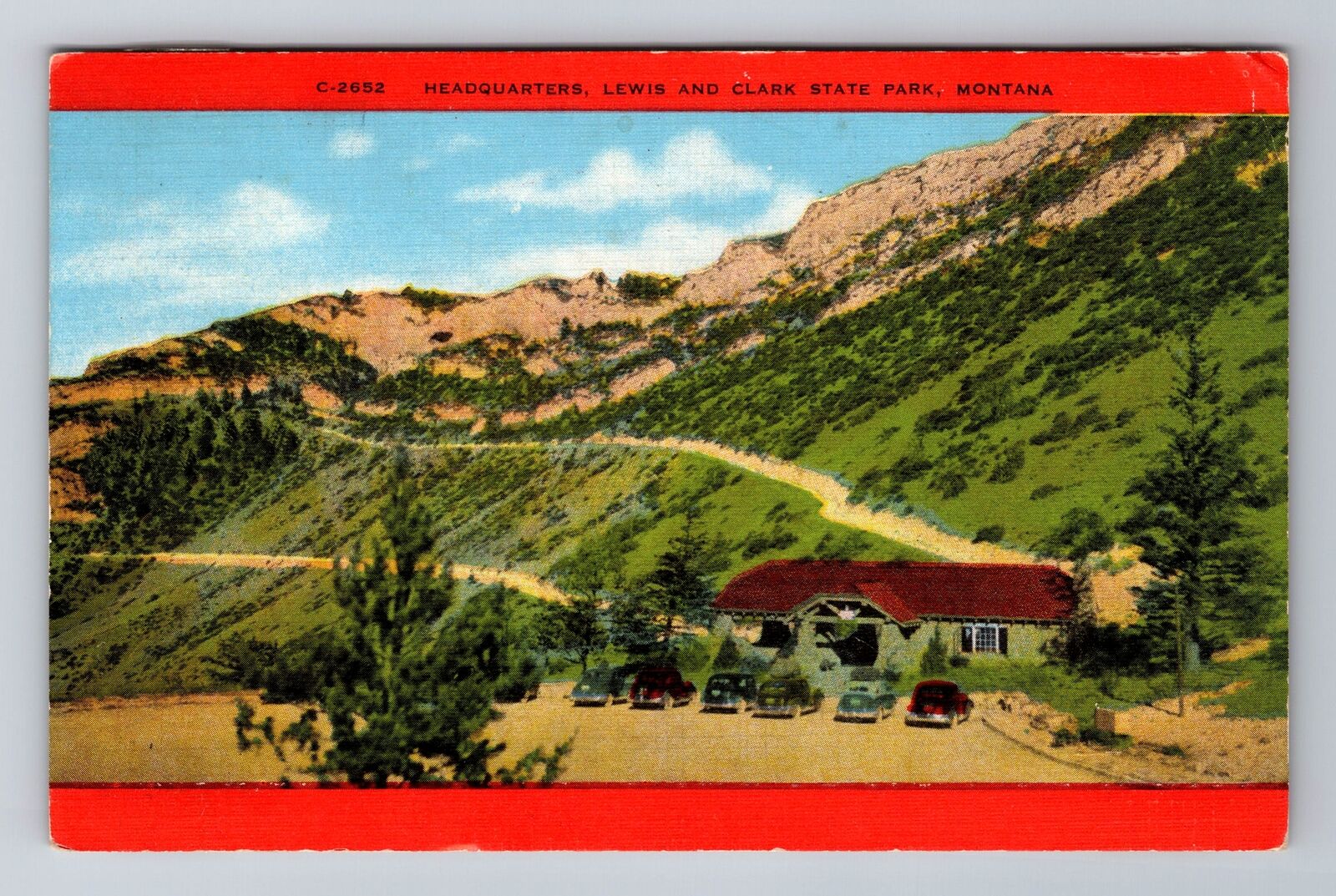 MT-Montana, Headquarters, Lewis And Clark State Park, Antique, Vintage Postcard