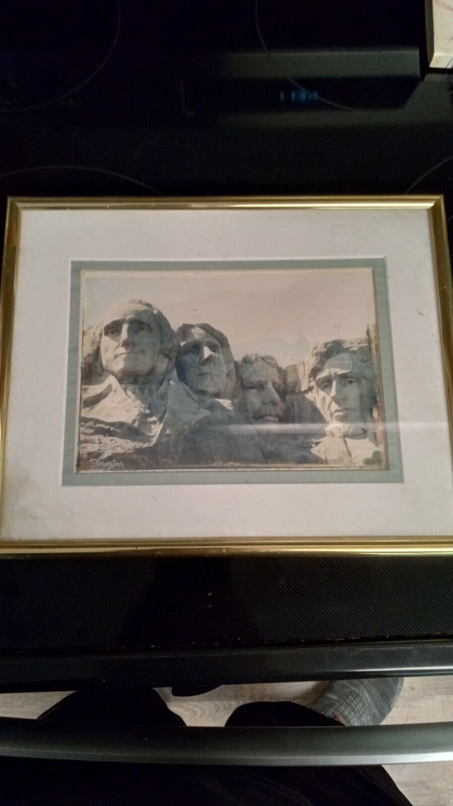 Framed Professional Picture Vintage Mount Rushmore