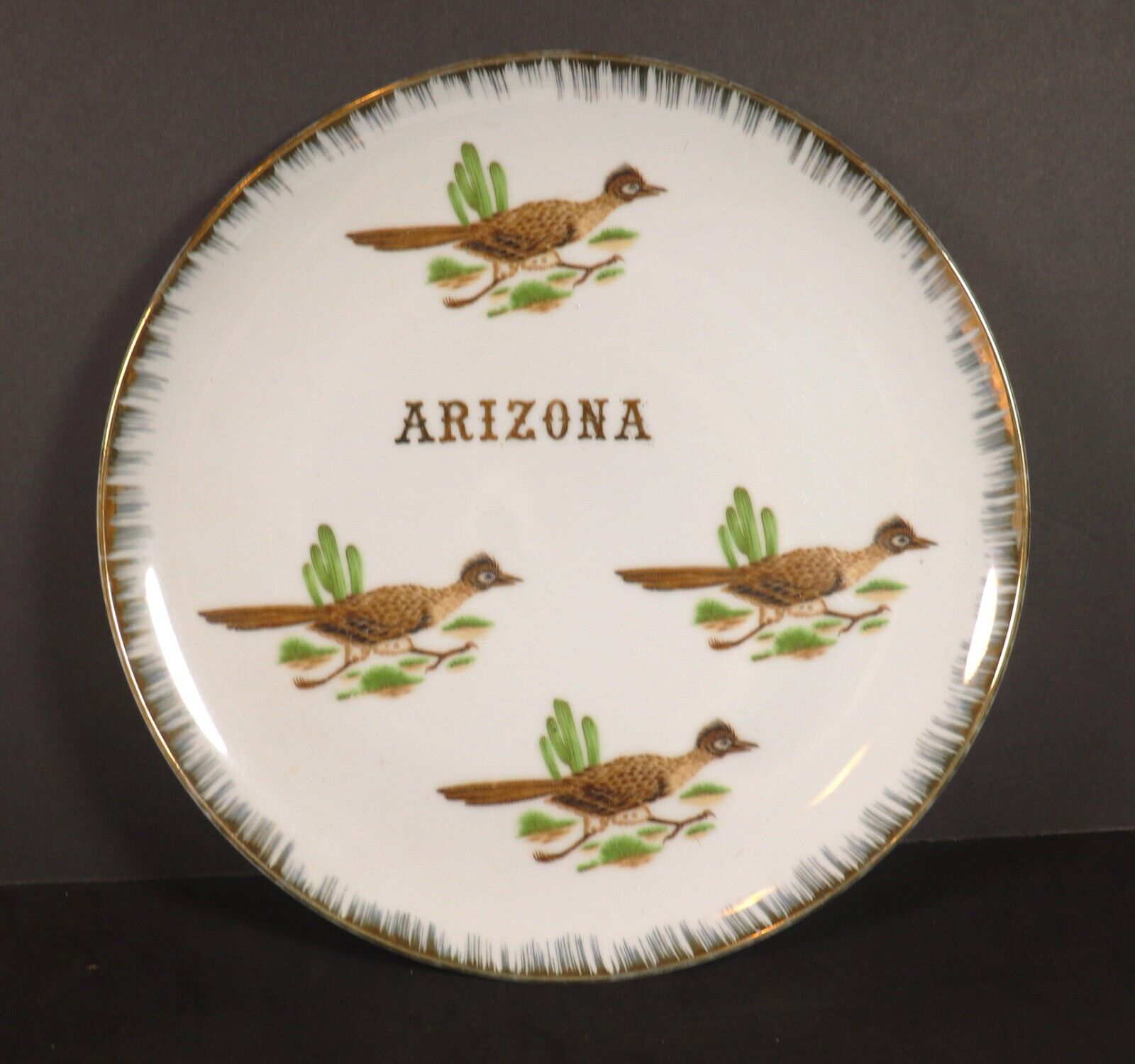 Vintage Arizona Roadrunner Souvenir Plate Kelvin\'s Treasures 10\
