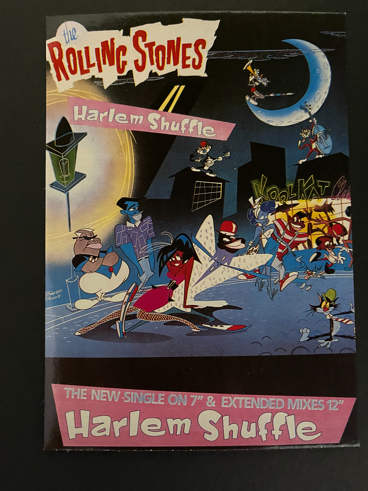 Rolling Stones Harlem Shuffle Single Promo postcard