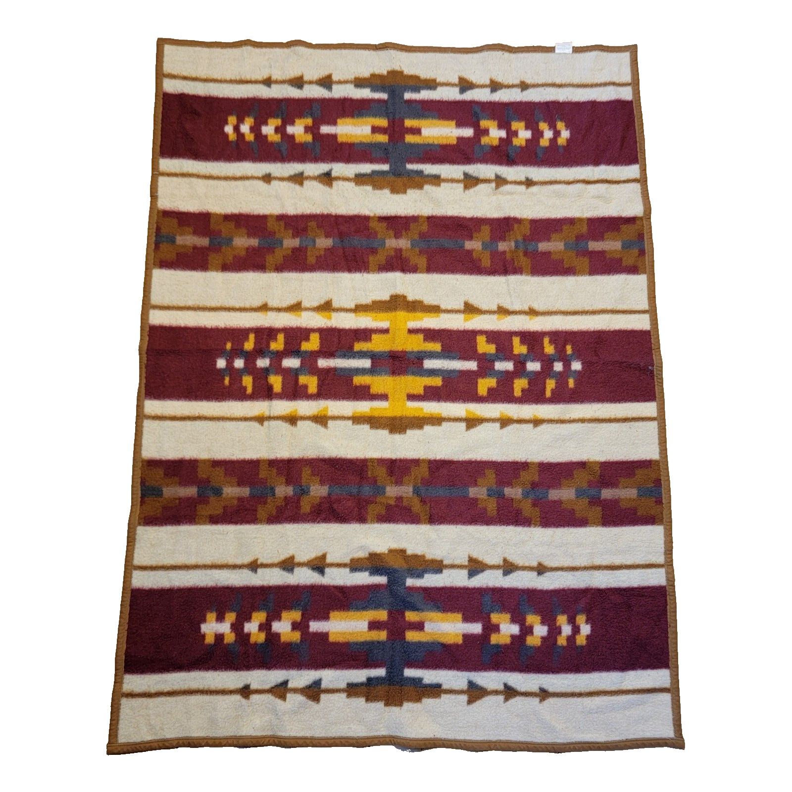 Biederlack Of America Blanket Tribal Southwest Pattern Double Sided 75 x 52 in