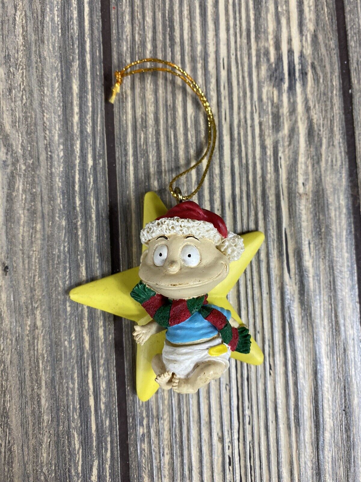 Vintage Viacom 1998 Rugrats Baby Tommy Star Nickelodeon Christmas Ornament