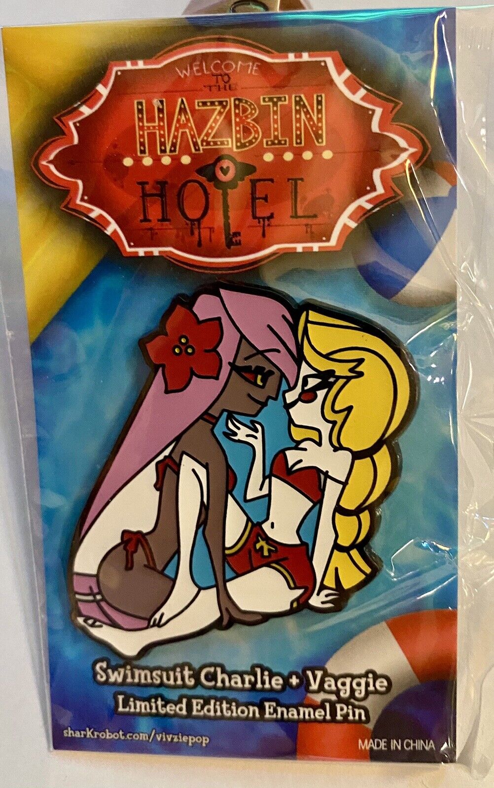 Hazbin Hotel Limited Edition Pin: Swimsuit Charlie & Vaggie **NEW SEALED**