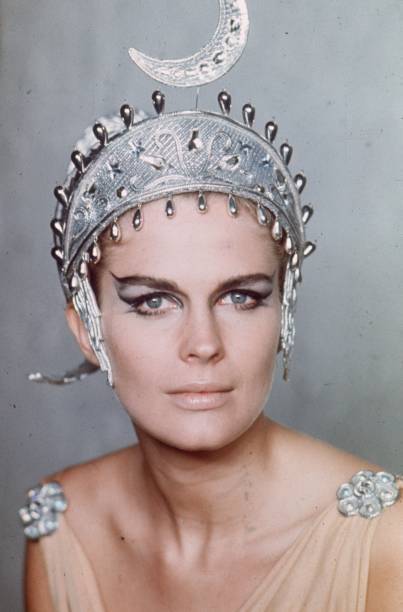 American actor Candice Bergen wearing Athena costume and headdr - 1965 Old Photo