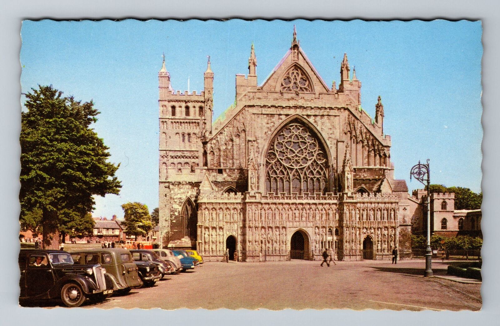 Exeter-England, Exeter Cathedral, Religion, Vintage Postcard