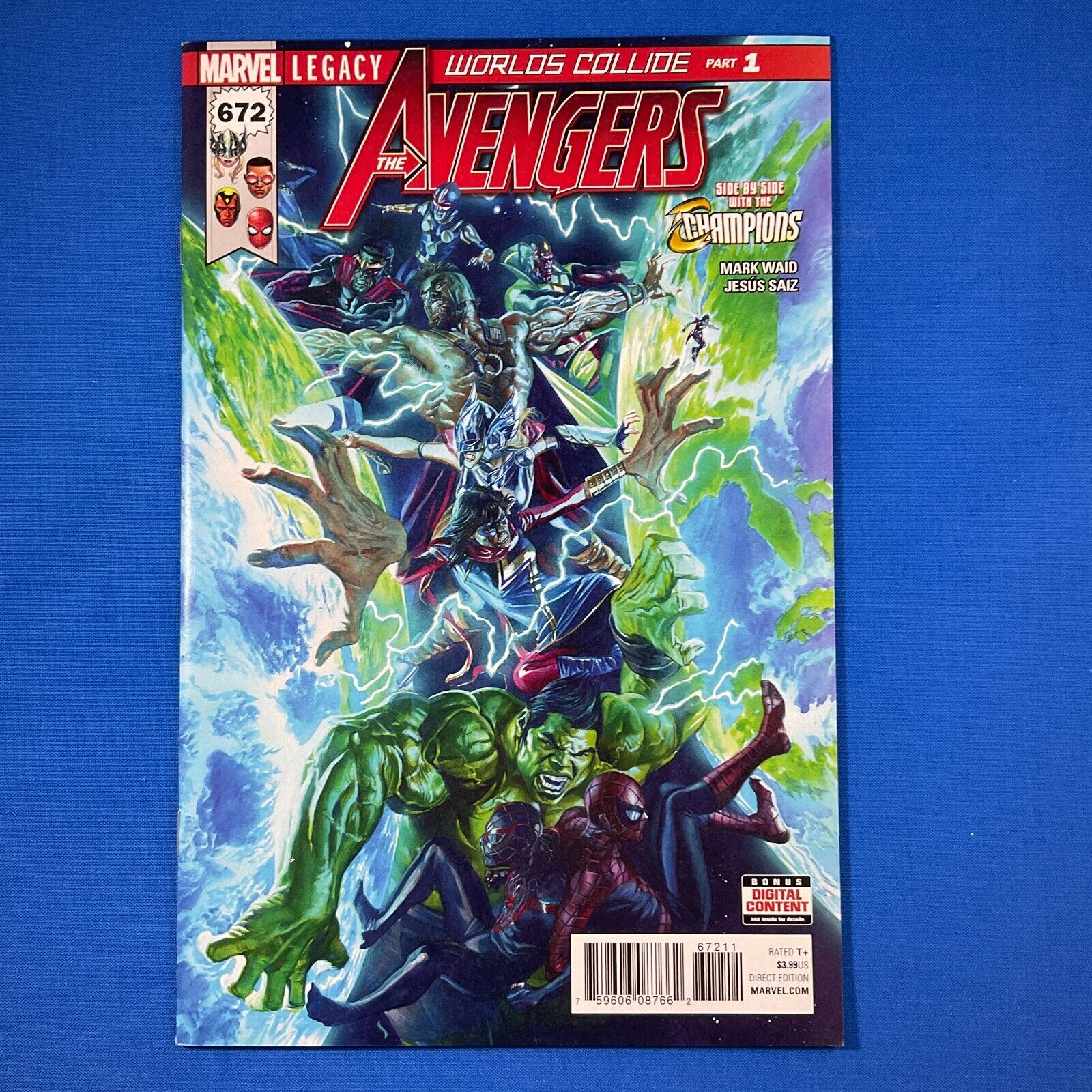 Avengers #672 Marvel Comics Legacy 2017 Worlds Collide Part 1 Cover A