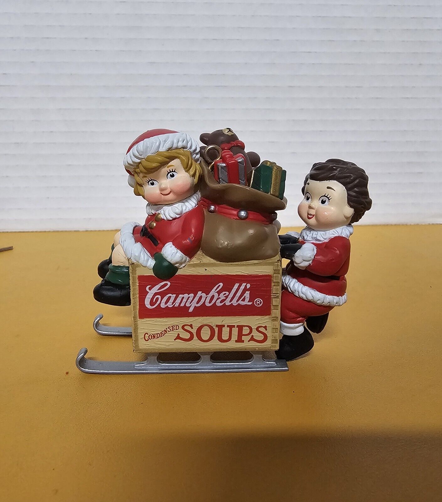 1996 Campbell\'s Soup Kids On A Sled Christmas Ornament Souper Combined Shipping