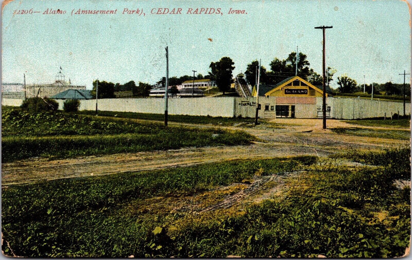 Postcard Alamo Amusement Park in Cedar Rapids, Iowa~139962
