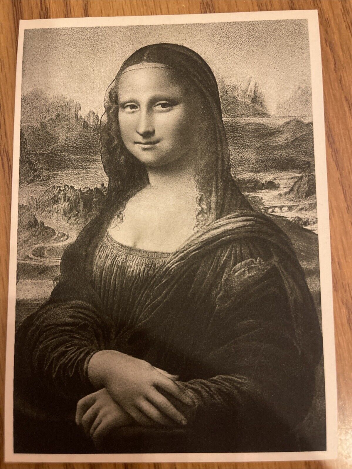 Vintage Mona Lisa Postcard Leonardo Da Vinci Un-used