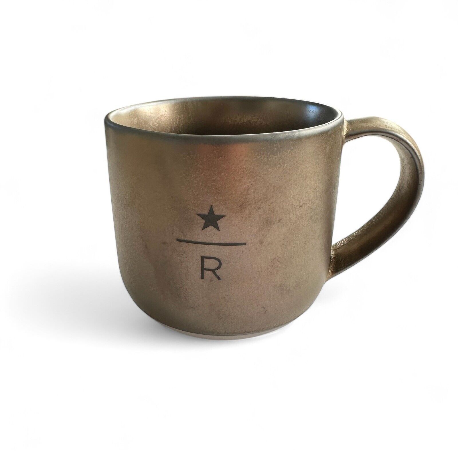 STARBUCKS Roastery Reserve Star R Bronze Coffee Mug 16 oz Collectors Edition NEW