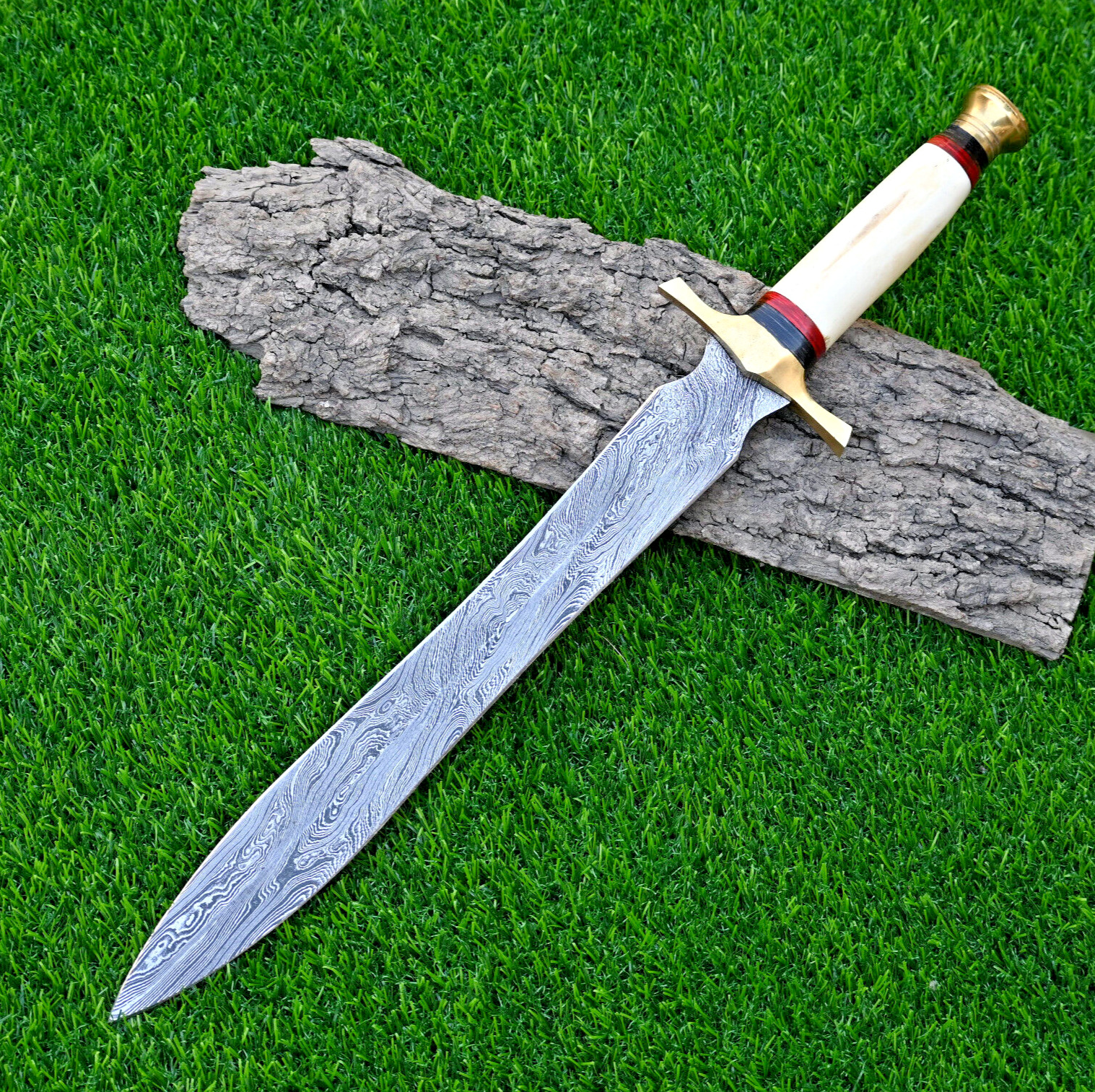 Macedonian Army Damascus Sword Custom Made - Hand Forged Damascus Steel 1660