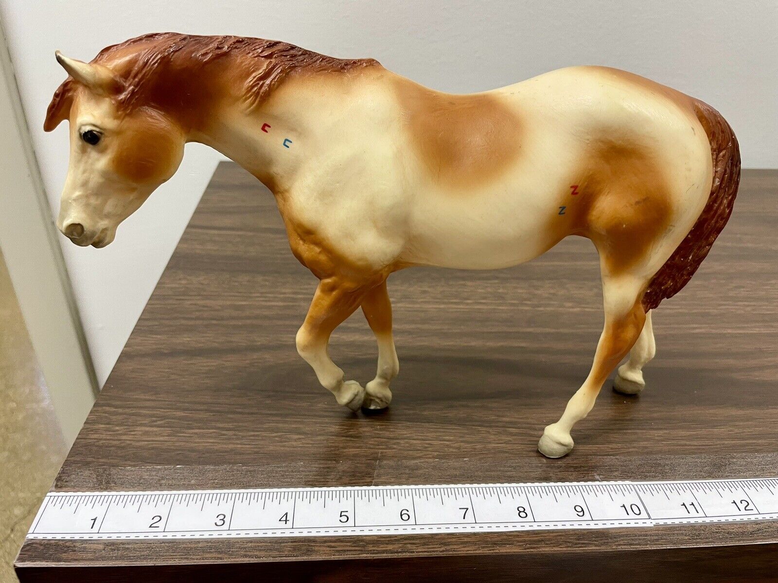Vintage Breyer Paint Horse Chestnut Unusual Body Branding