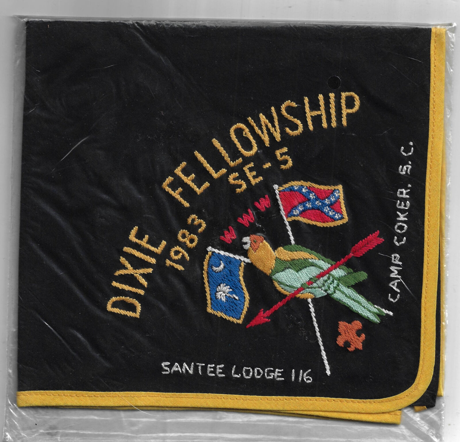 1983 Dixie Fellowship Neckerchief Santee 116 Camp Coker