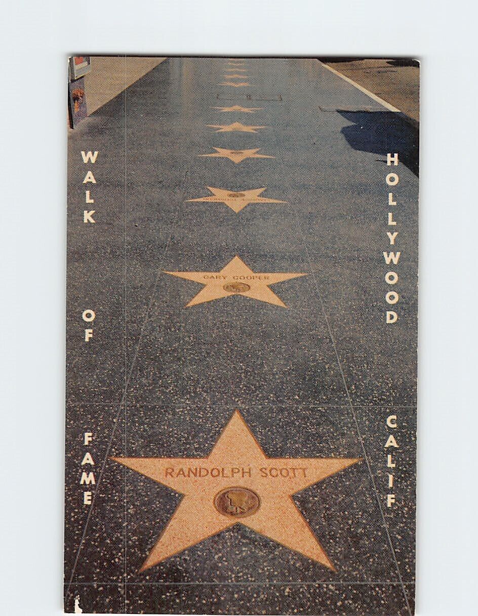 Postcard Walk of Fame Hollywood California USA