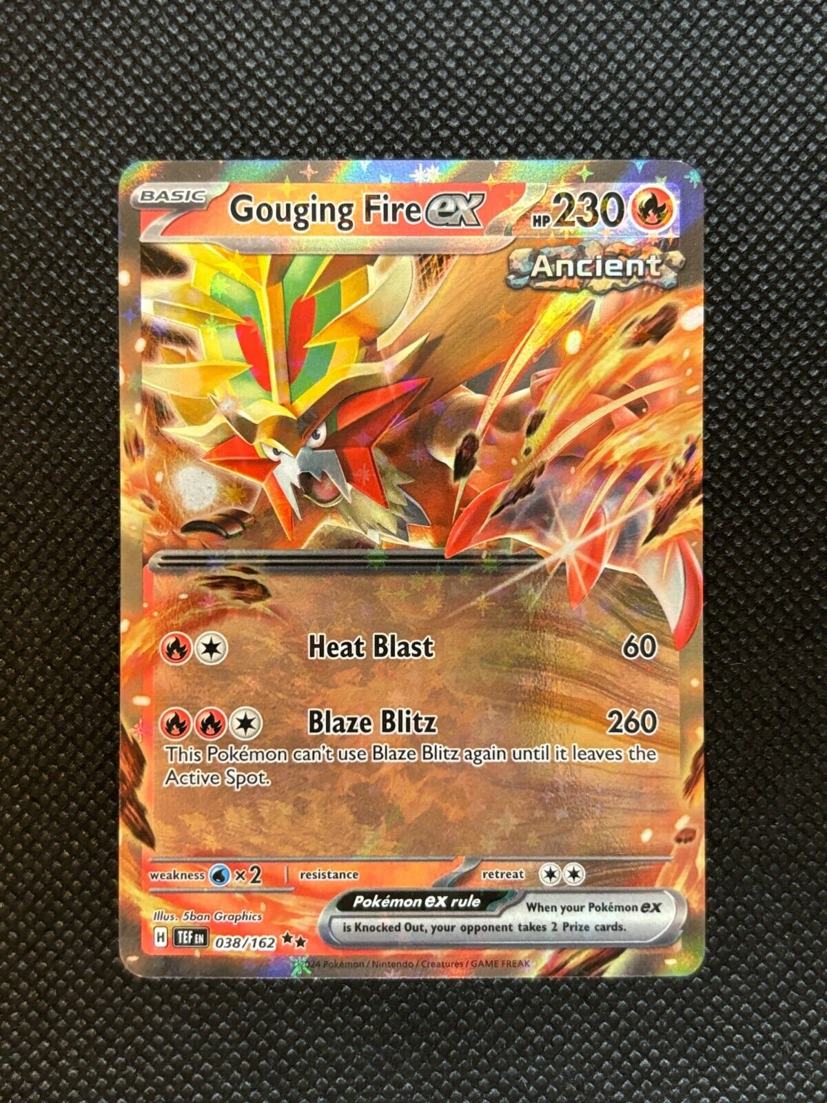 038/162 Gouging Fire ex Pokemon TCG - Temporal Forces