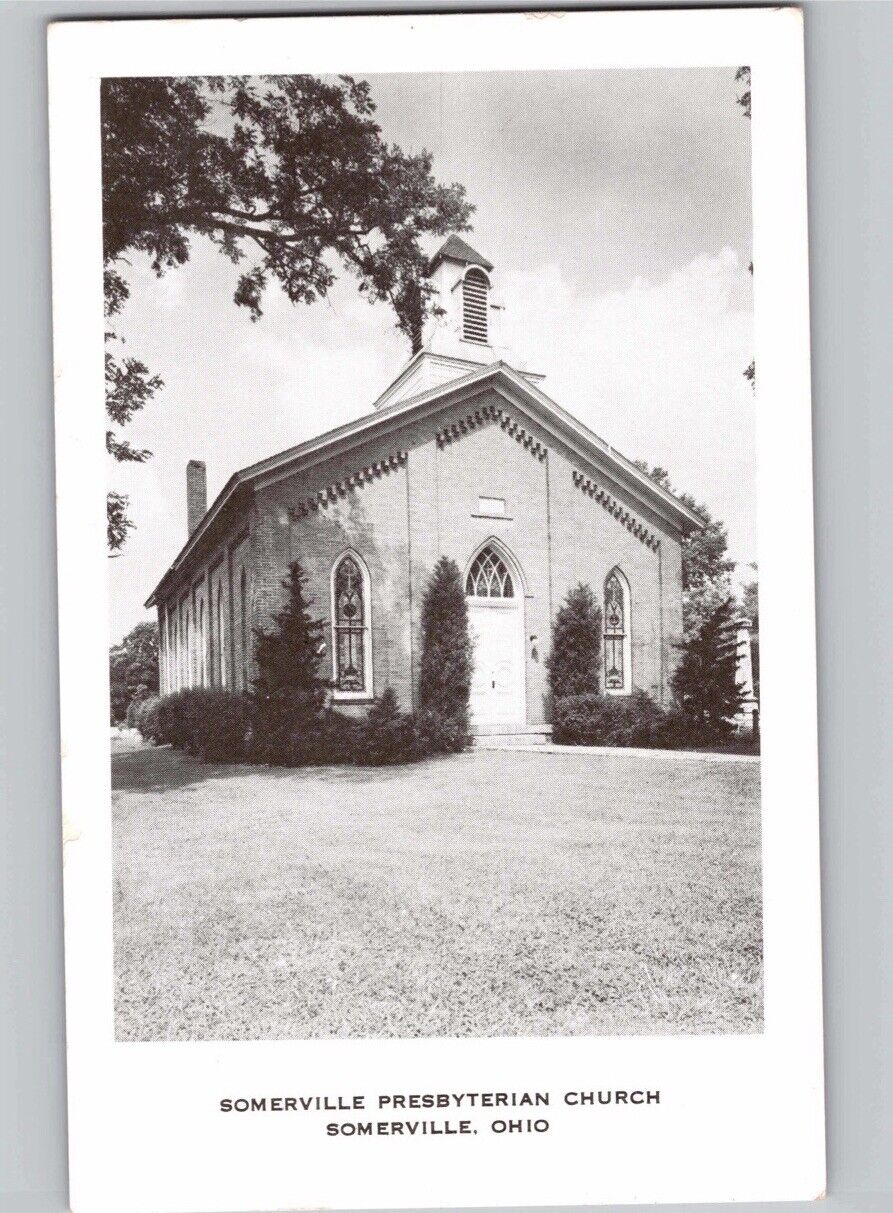 c1940 Somerville Presbyterian Church Somerville Ohio OH Postcard