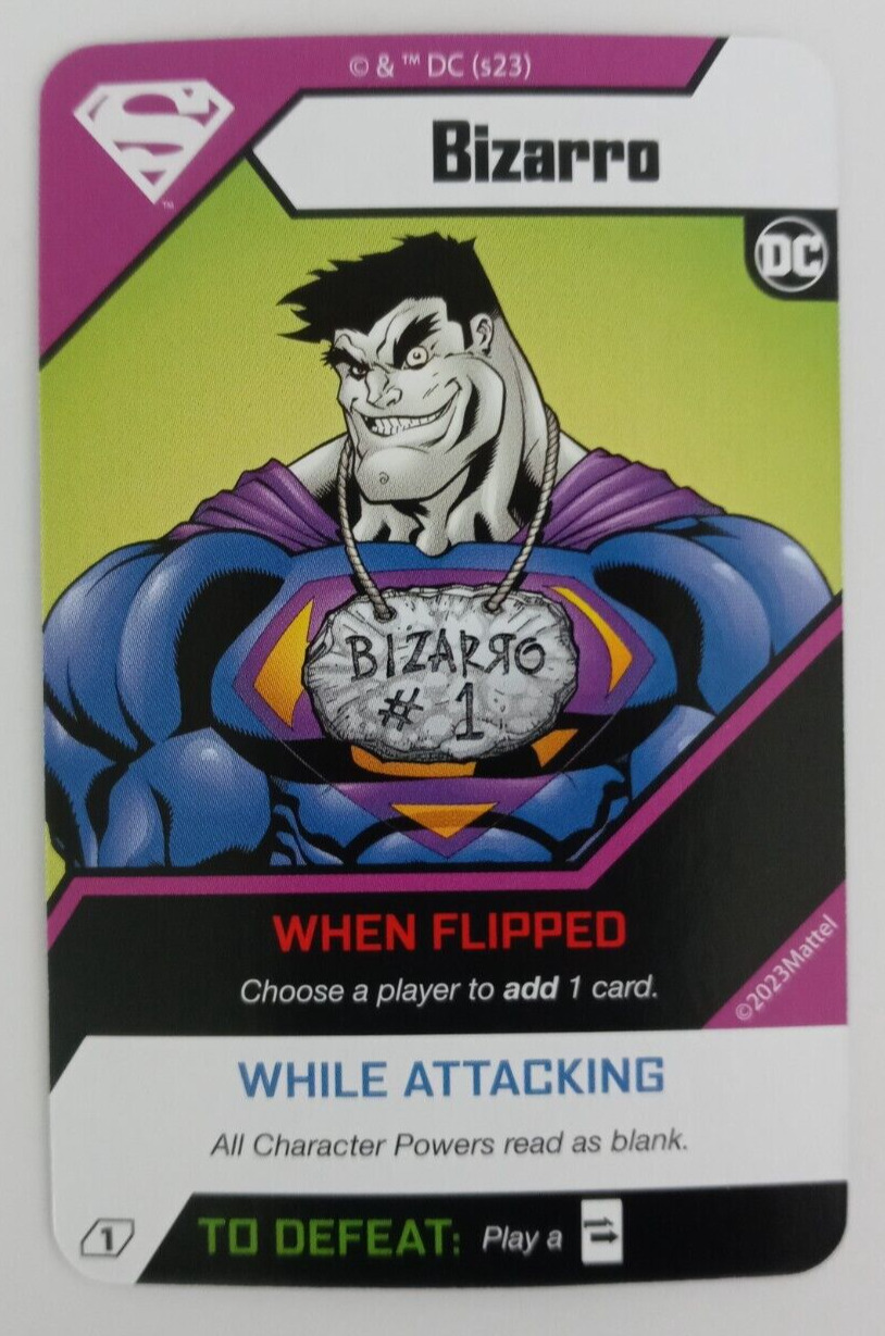 2022 UNO Ultimate DC Card Superman Bizarro Enemy Card