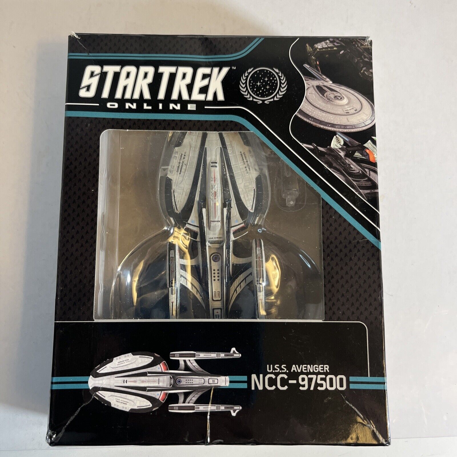 USS Avenger Spaceship Replica Star Trek Online 2021 Eaglemoss w/Magazine in Box