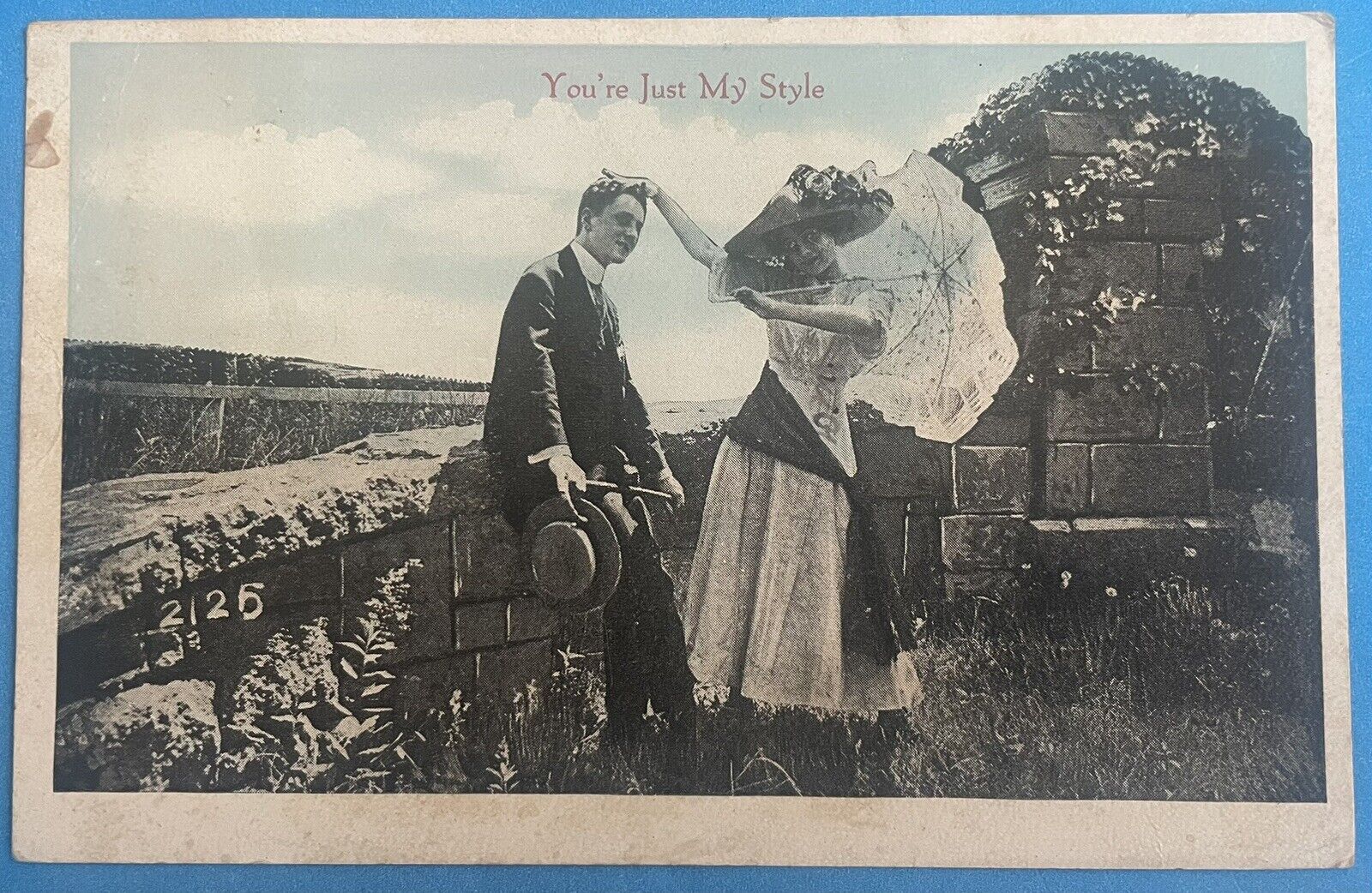 Vintage 1911 Postcard - “You’re Just My Style” - Romantic Scene, Shreve, OH