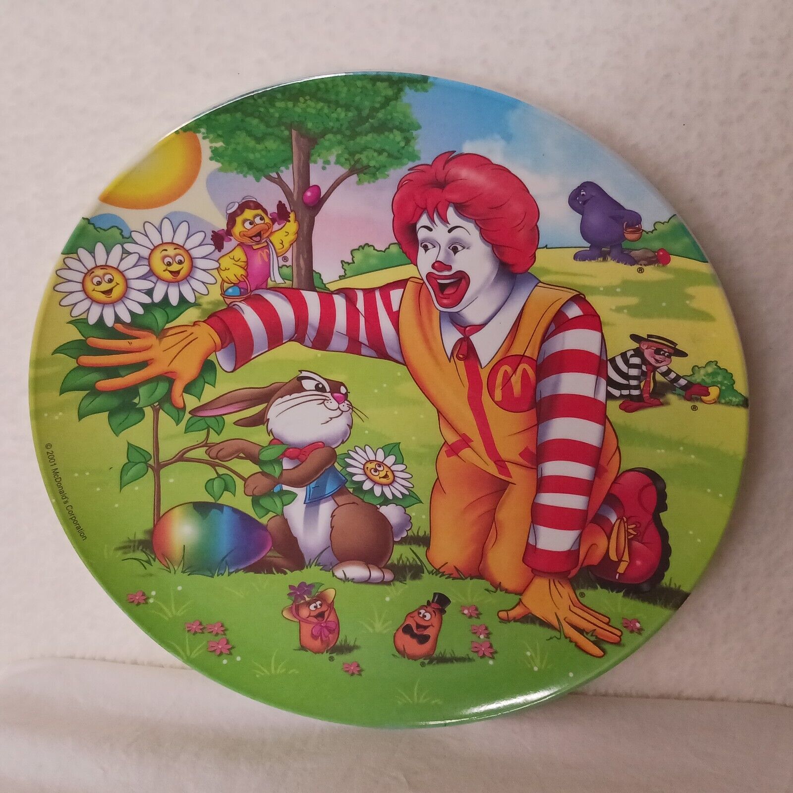 McDonald\'s  2001 Easter Hunt Collector Plate Ronald McNuggets Bunny Hamburglar