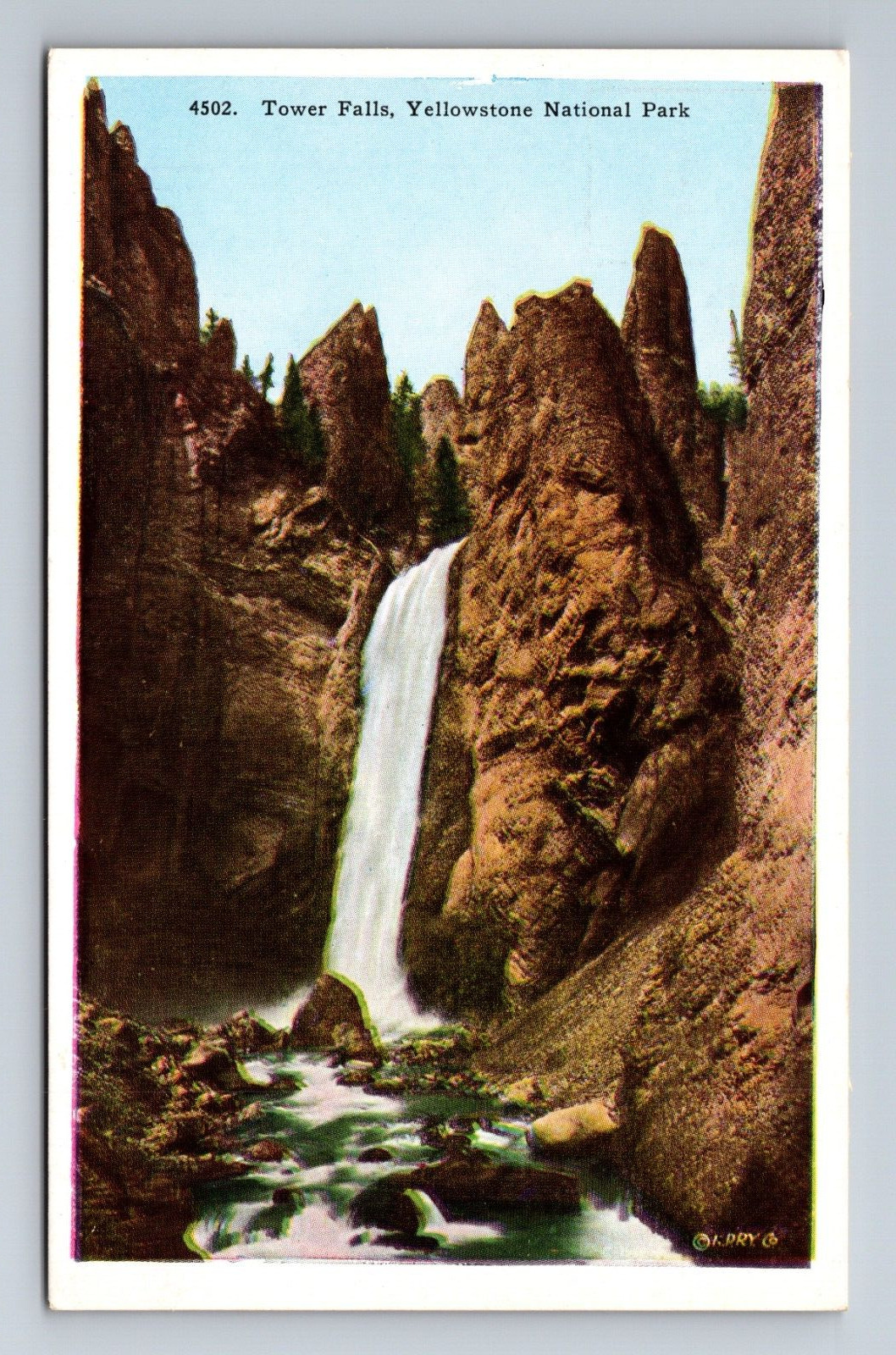 Tower Falls Yellowstone National Park Postcard