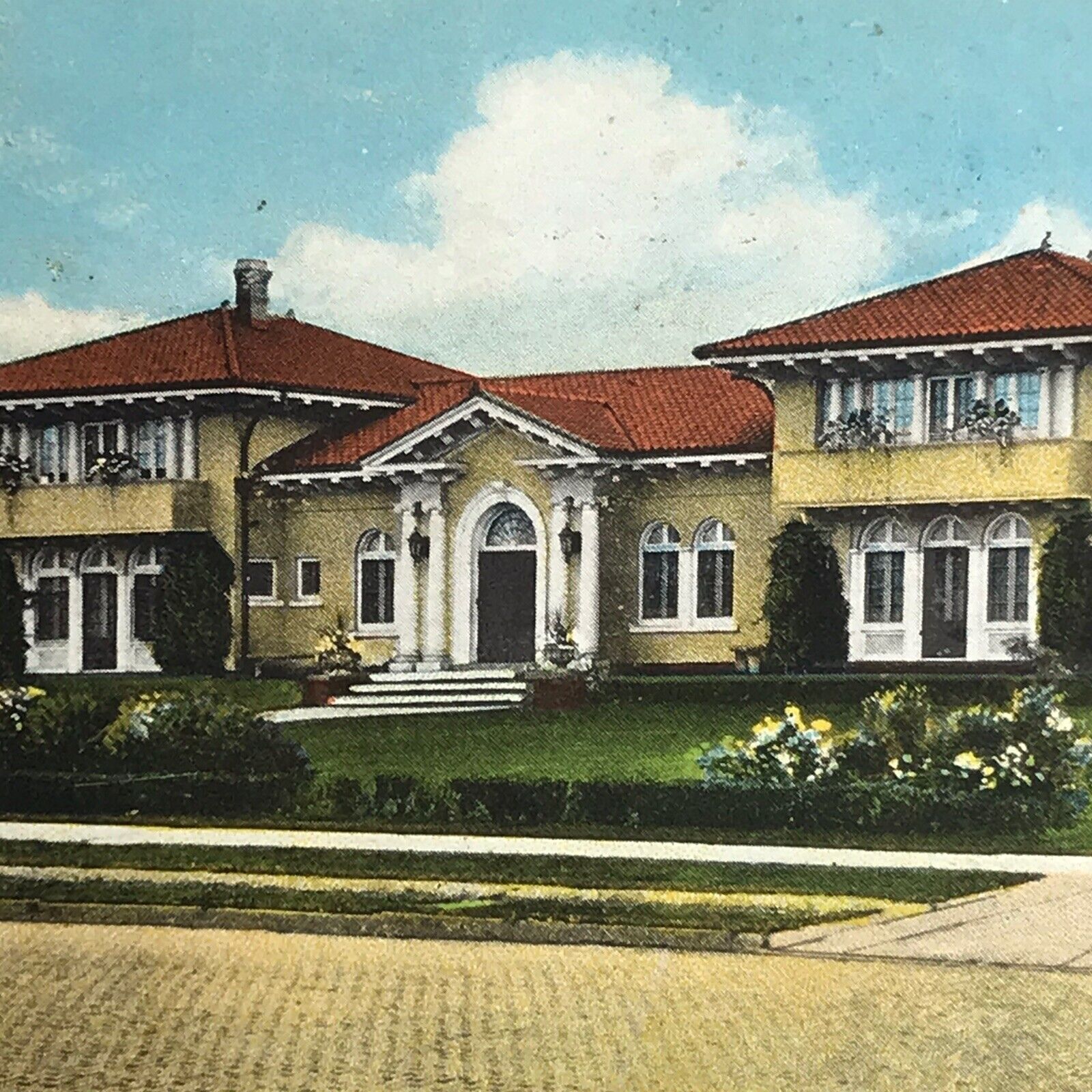 FW Miller Residence Ashland Ohio Postcard 1925 Vintage Mansion 